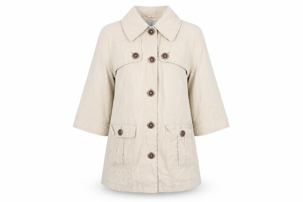 Per Una Womens Beige Jacket Size 8 Button