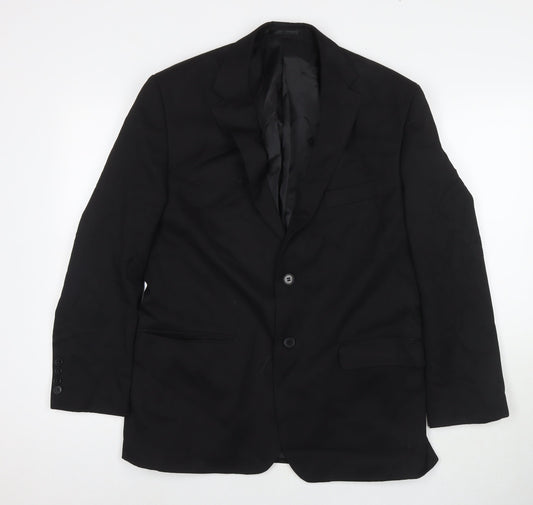 Burton Mens Black Polyester Jacket Suit Jacket Size 40 Regular