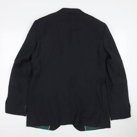 Dimensions Mens Black Polyester Jacket Suit Jacket Size 40 Regular