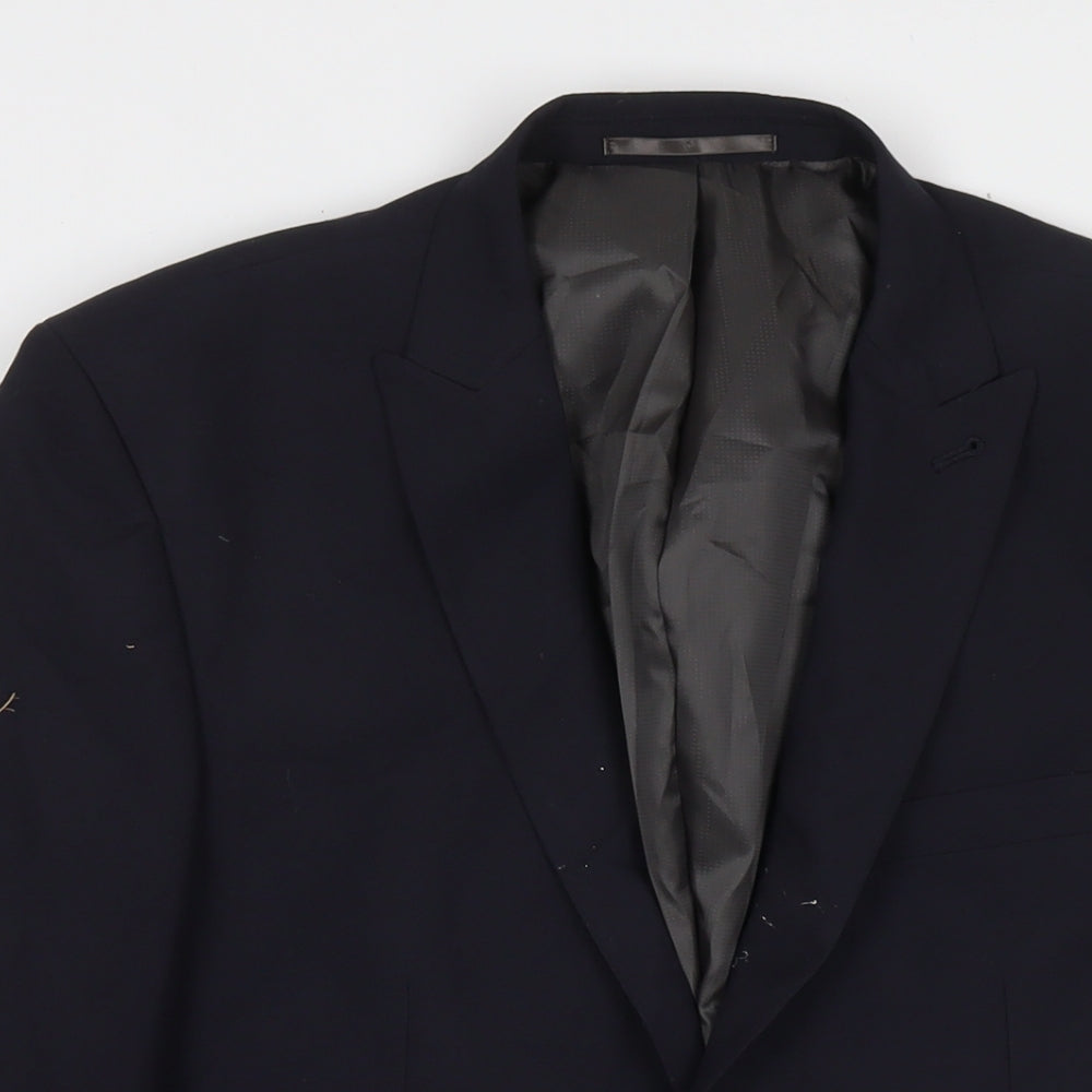 NEXT Mens Blue Polyester Jacket Suit Jacket Size 40 Regular
