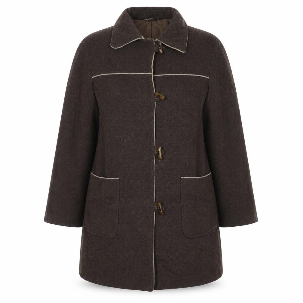 BHS Womens Brown Overcoat Coat Size 18 Toggle