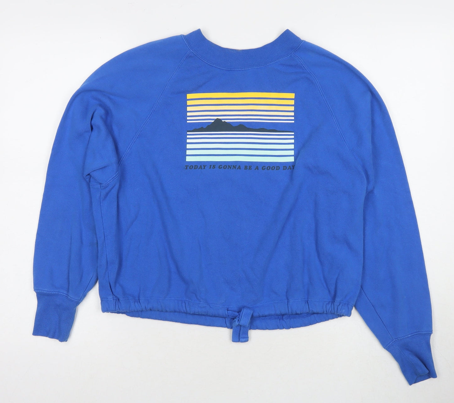 Old Navy Womens Blue Cotton Pullover Sweatshirt Size XS Pullover - Today Is Gonna Be A Good Day