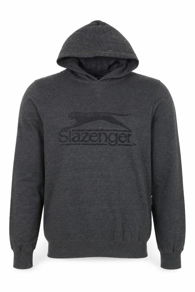 Mens UK S Regular Slazenger Grey Pullover Hoodie