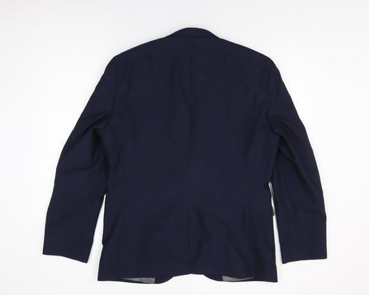 NEXT Mens Blue Wool Jacket Suit Jacket Size 42 Regular