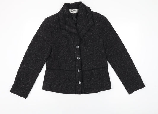 Gabler Womens Black Jacket Size 12 Button