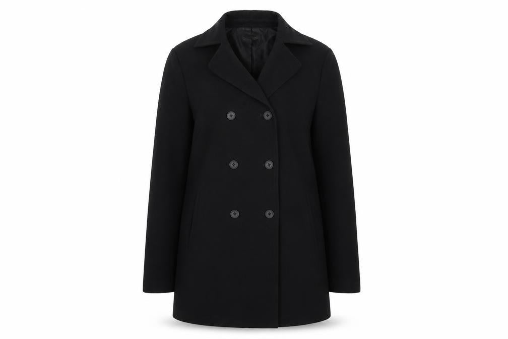 Episode Womens Black Jacket Coat Size 4 Button