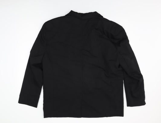 COLLUSION Womens Black Jacket Blazer Size 14 Button