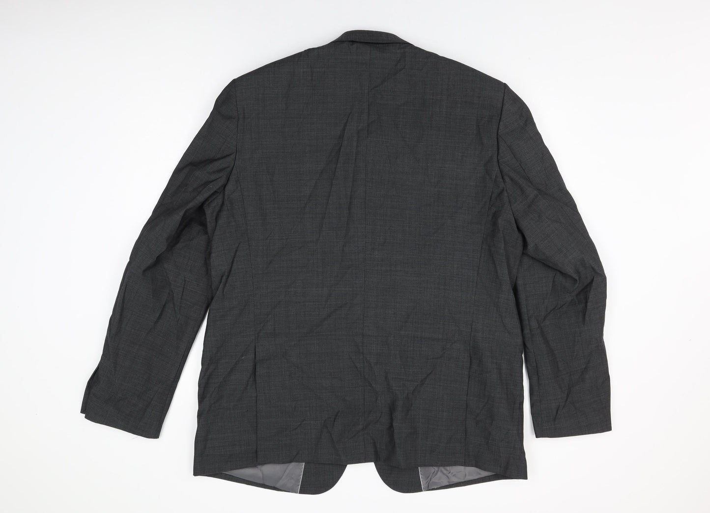 Fellini Mens Grey Polyester Jacket Suit Jacket Size 48 Regular