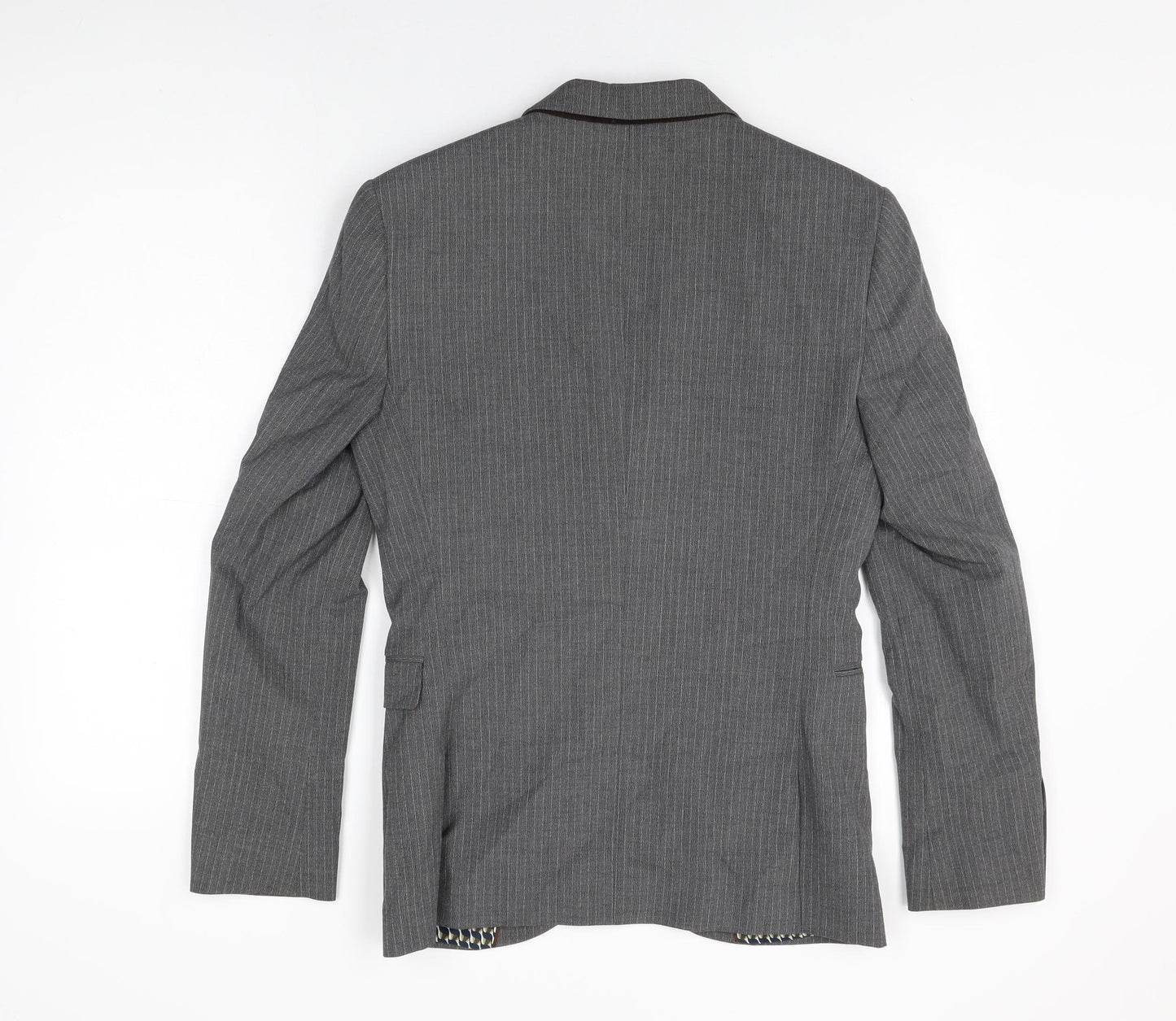 NEXT Mens Grey Polyester Jacket Suit Jacket Size 36 Regular