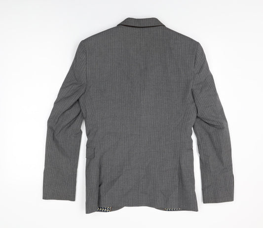 NEXT Mens Grey Polyester Jacket Suit Jacket Size 36 Regular