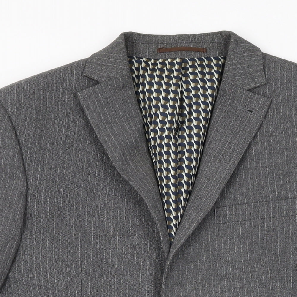 NEXT Mens Grey Polyester Jacket Suit Jacket Size 36 Regular