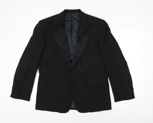 Weidenmann Mens Black Polyester Jacket Suit Jacket Size 40 Regular