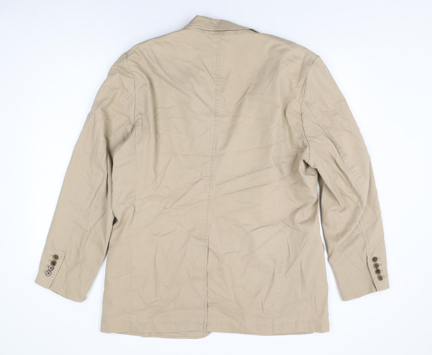 Lands' End Mens Beige Jacket Size 44 Button