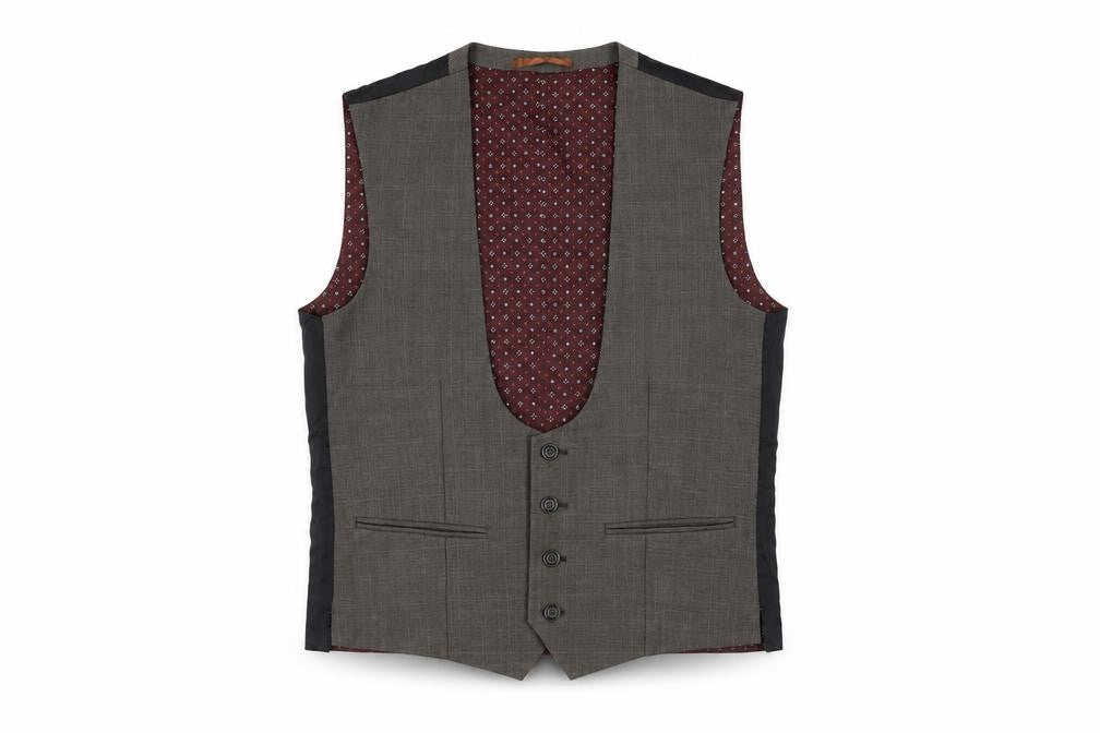 NEXT Mens Grey Polyester Jacket Suit Waistcoat Size 36 Regular