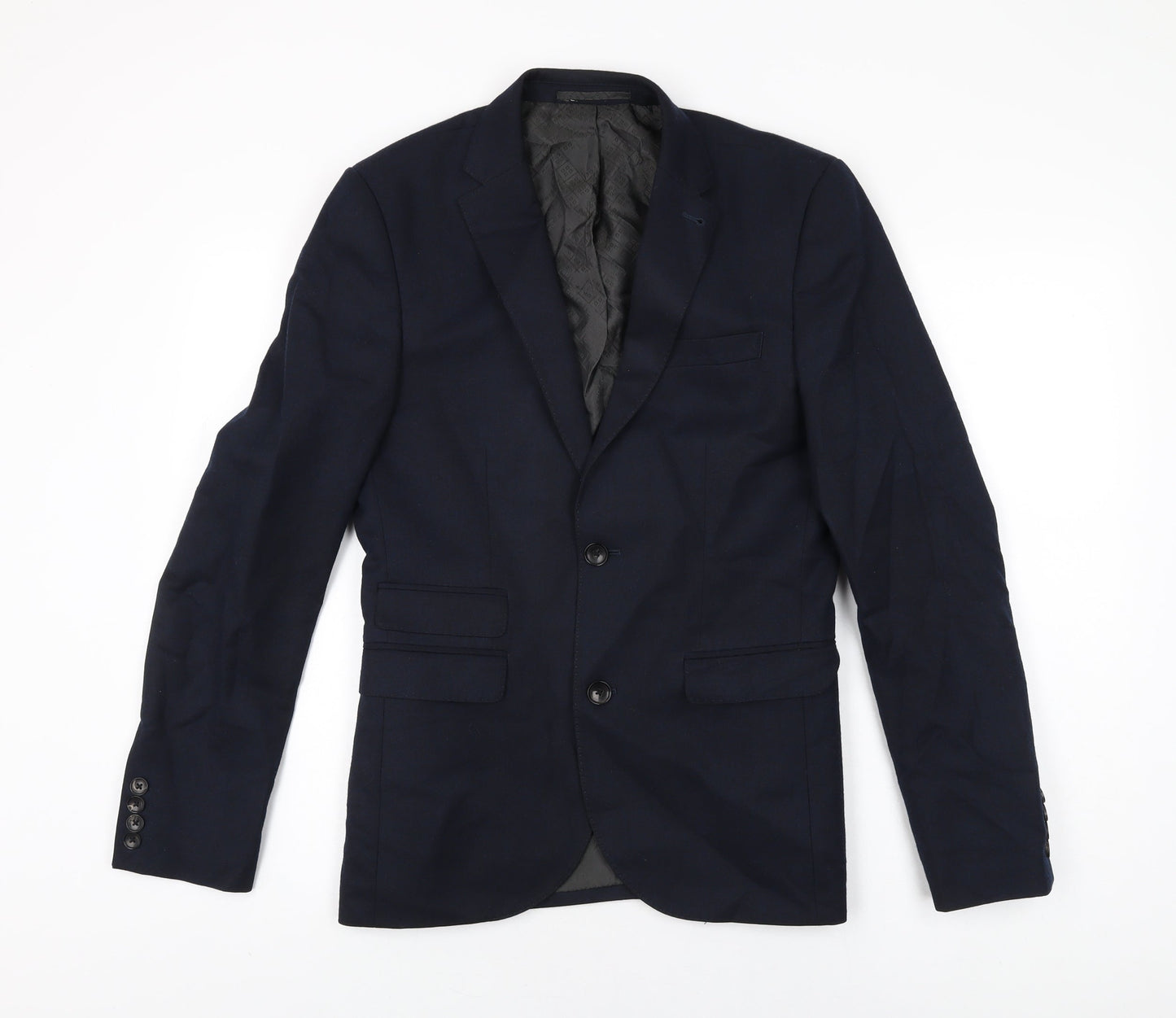 NEXT Mens Blue Wool Jacket Suit Jacket Size 36 Regular