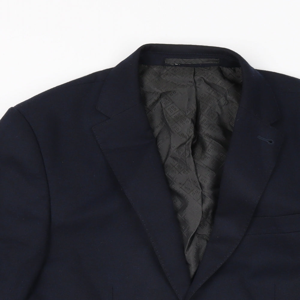 NEXT Mens Blue Wool Jacket Suit Jacket Size 36 Regular