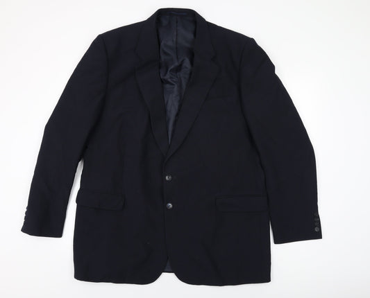 St Michael Mens Blue Polyester Jacket Suit Jacket Size 46 Regular