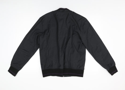 Modern Amusement Mens Black Jacket Coat Size S Zip