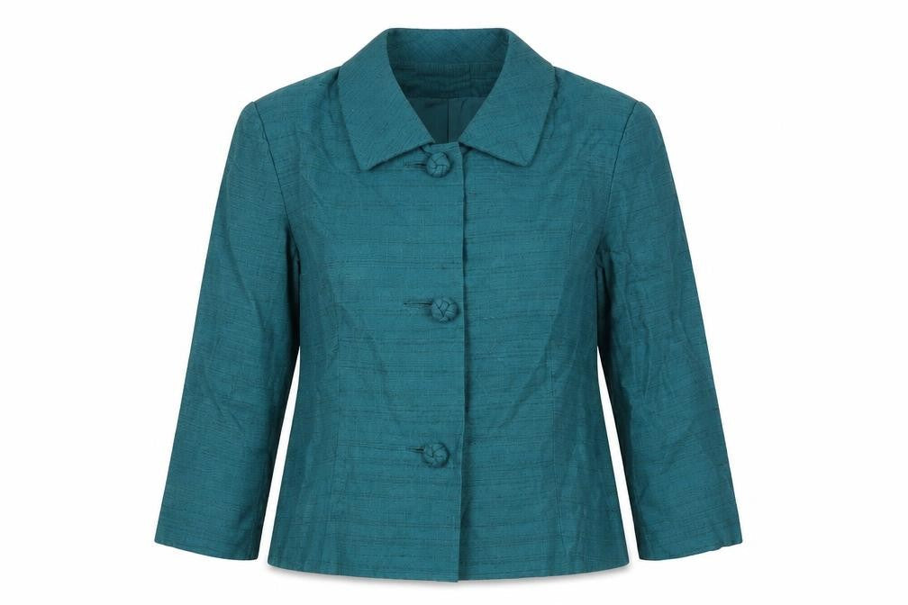 Cresta Couture Womens Green Jacket Size 14 Button