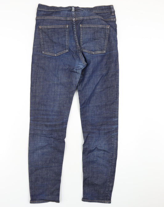 COS Mens Blue Cotton Skinny Jeans Size 29 in L30 in Regular Zip