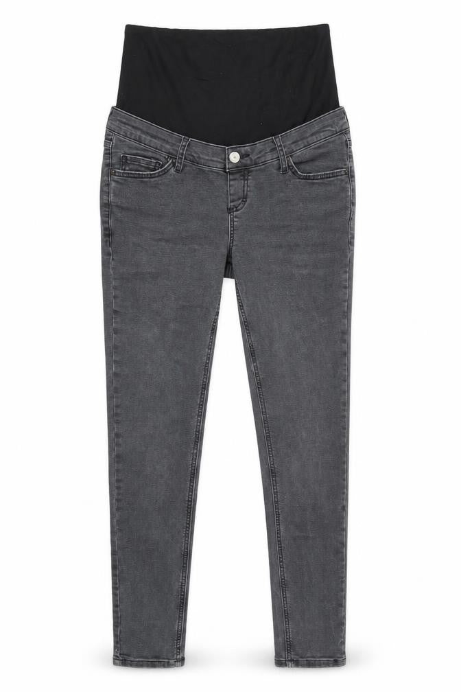 Topshop Womens Grey Cotton Skinny Jeans Size 28 in L34 in Regular