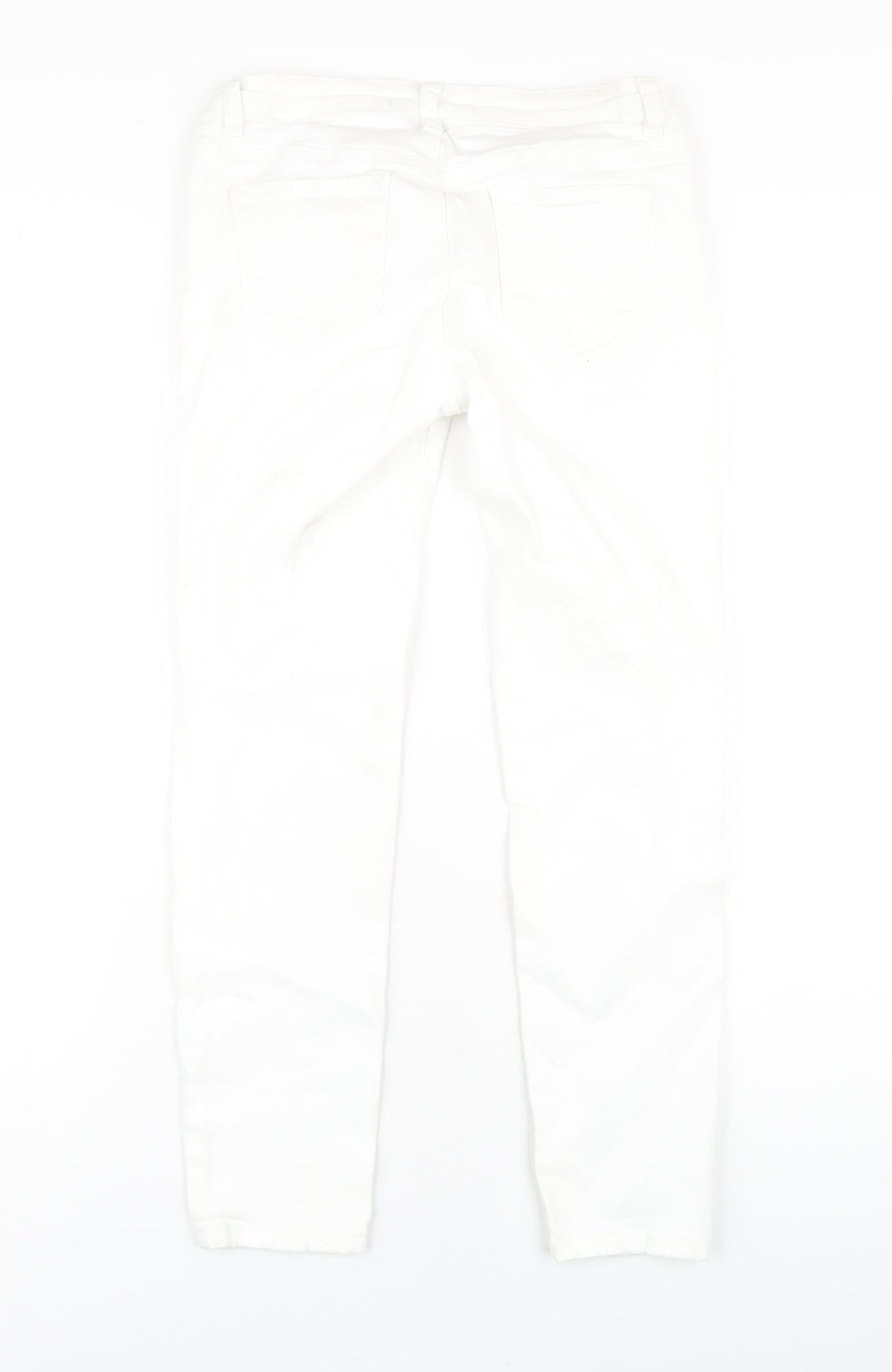Toxik3 Womens White Cotton Skinny Jeans Size 10 L26 in Regular Zip