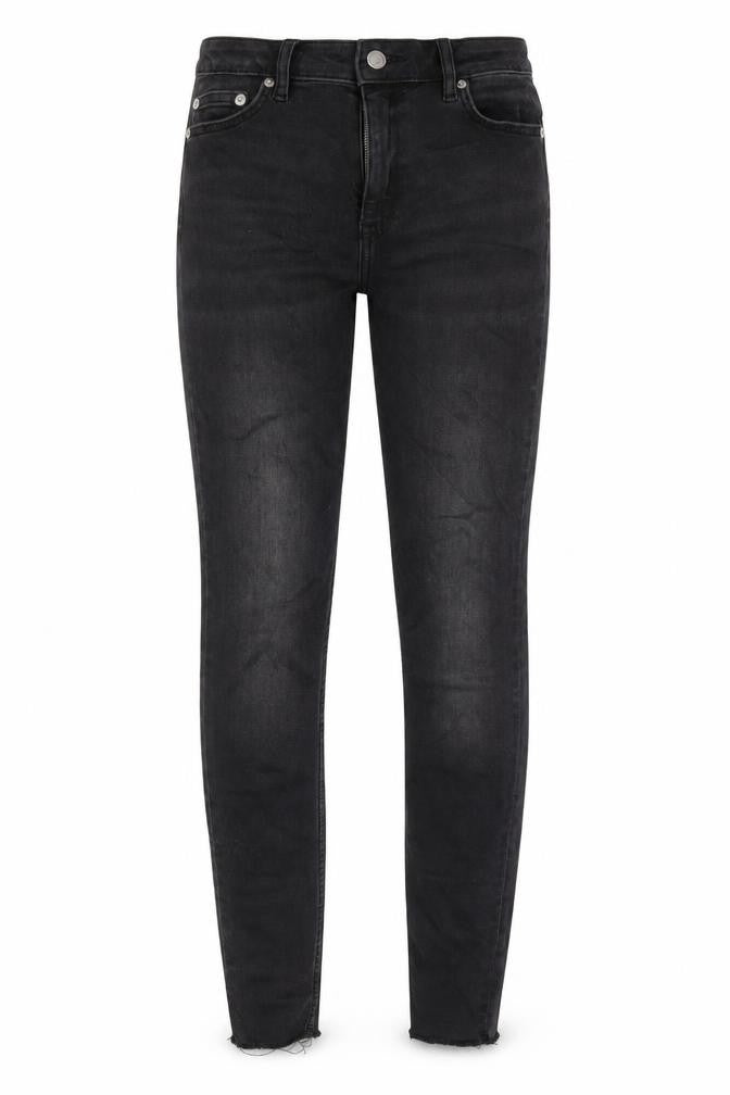 F&F Womens Black Cotton Skinny Jeans Size 10 L27 in Regular Zip