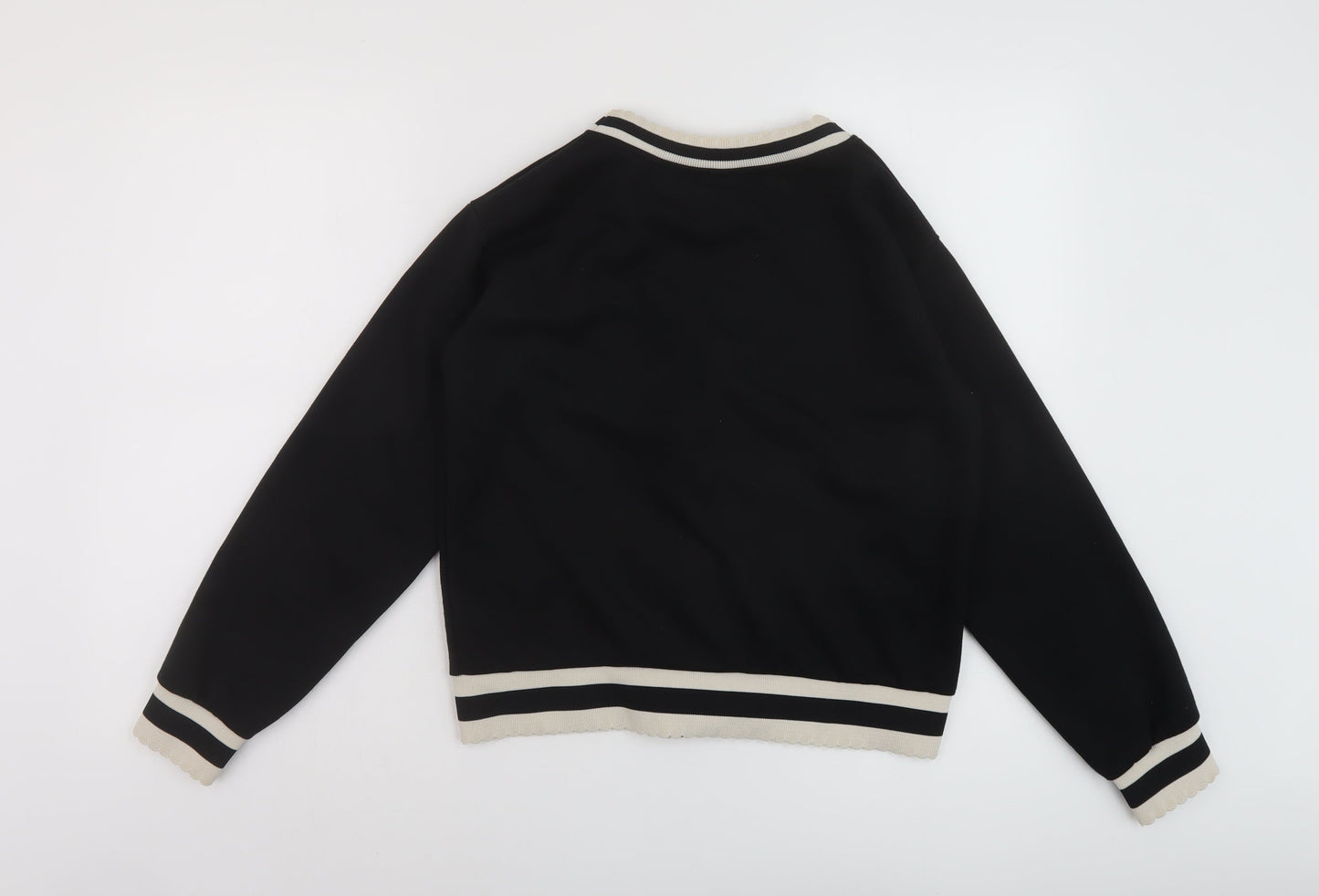 River Island Womens Black Bomber Jacket Jacket Size XS Button