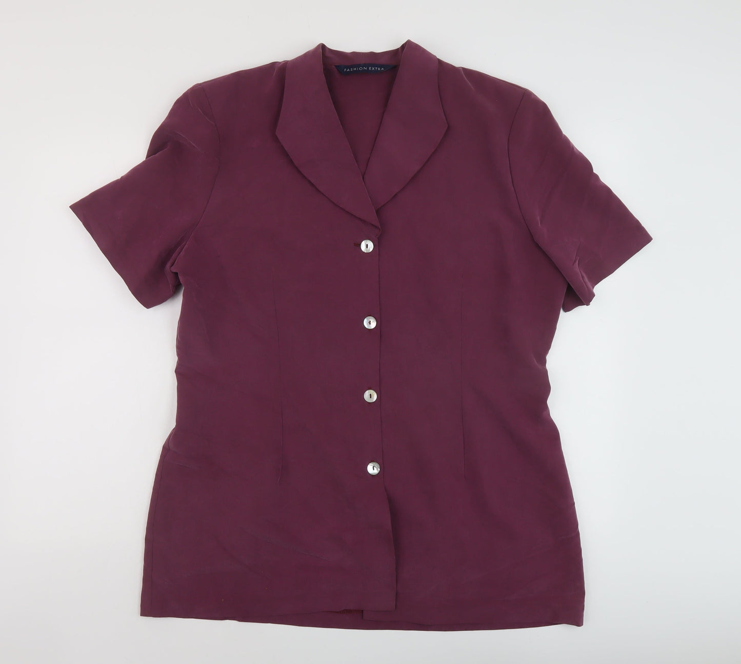 Fashion Extra Womens Purple Modal Basic Blouse Size 18 V-Neck