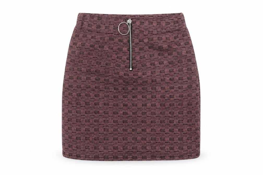Select Womens Pink Polyester Mini Skirt Size 10 Zip