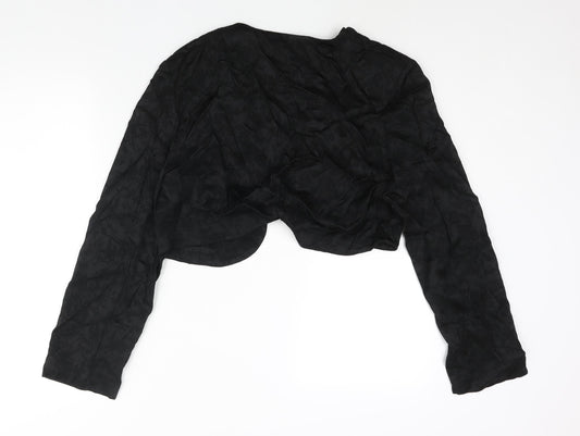 Fransa Womens Black Floral Jacket Size XL