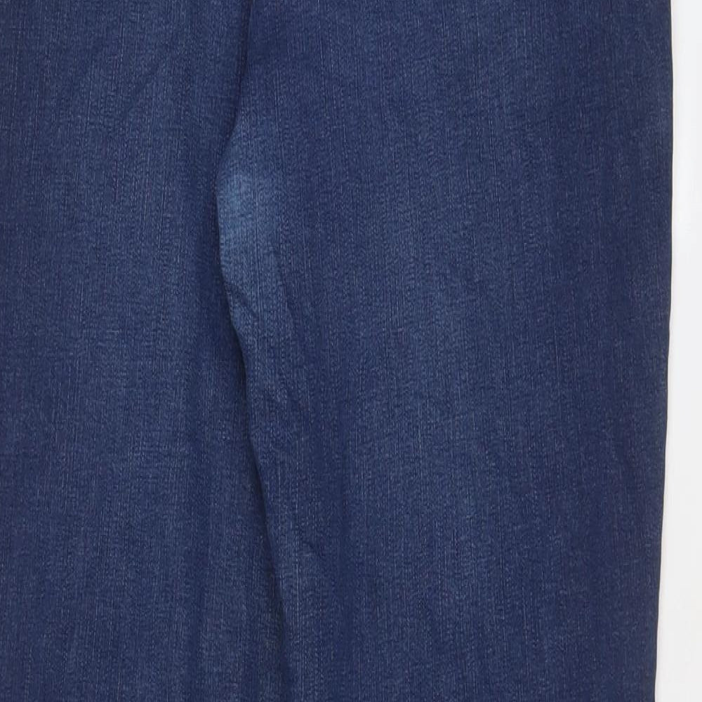 Rohan Womens Blue Cotton Straight Jeans Size 12 L27 in Regular Zip