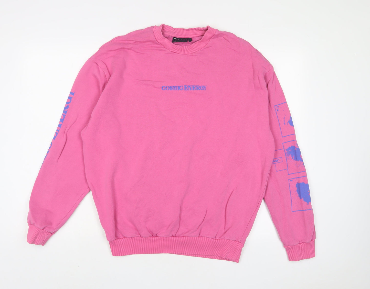 ASOS Womens Pink Cotton Pullover Sweatshirt Size XS Pullover