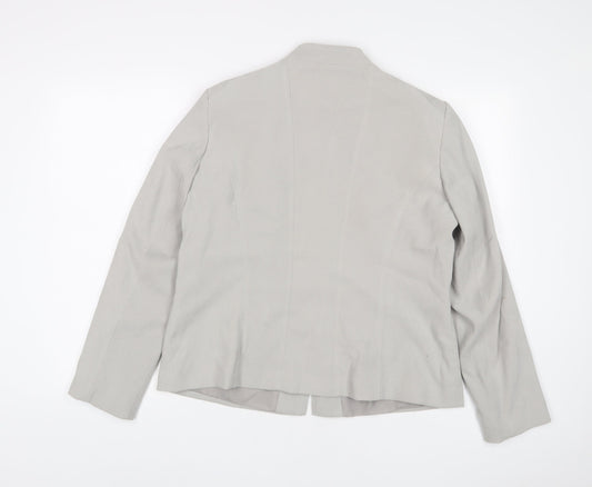 Bonmarché Womens Grey Jacket Size 16 Zip