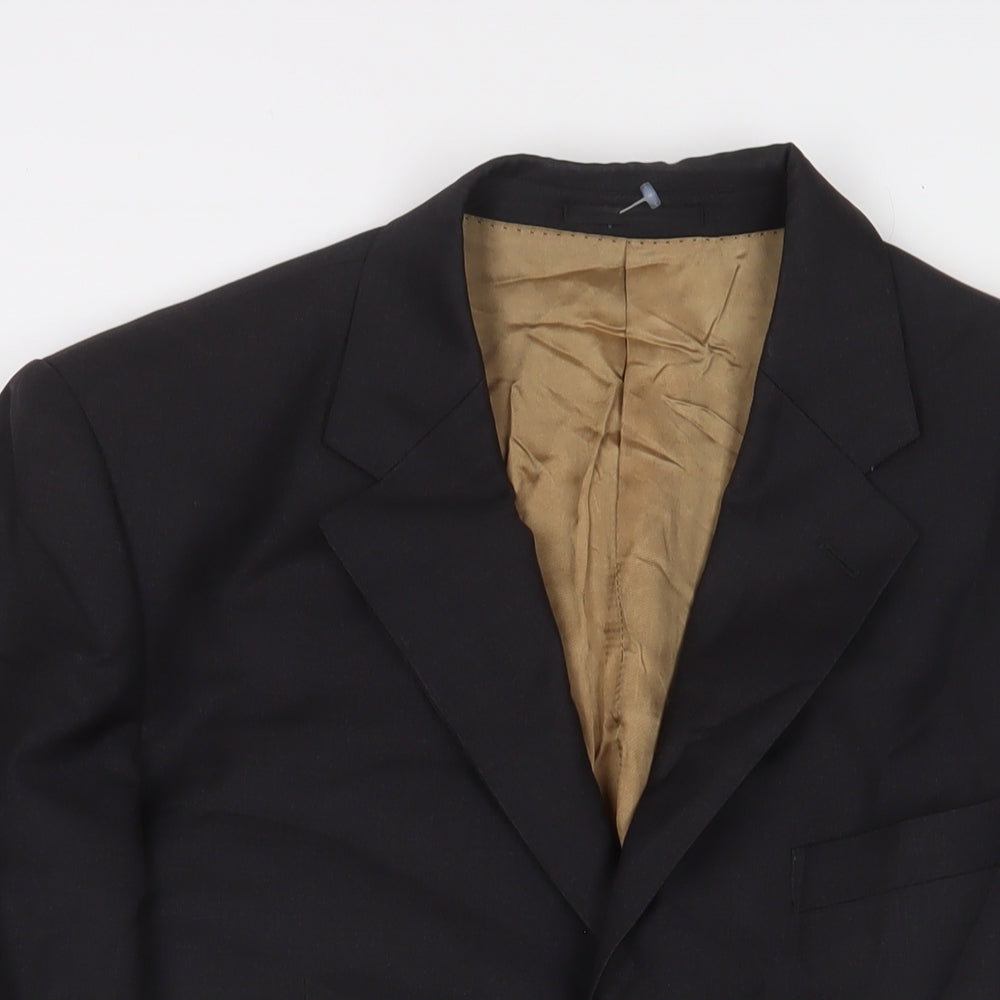Racing Green Mens Grey Wool Jacket Suit Jacket Size 40 Regular