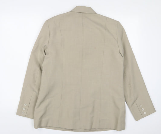 Bonmarché Womens Beige Jacket Blazer Size 14 Button