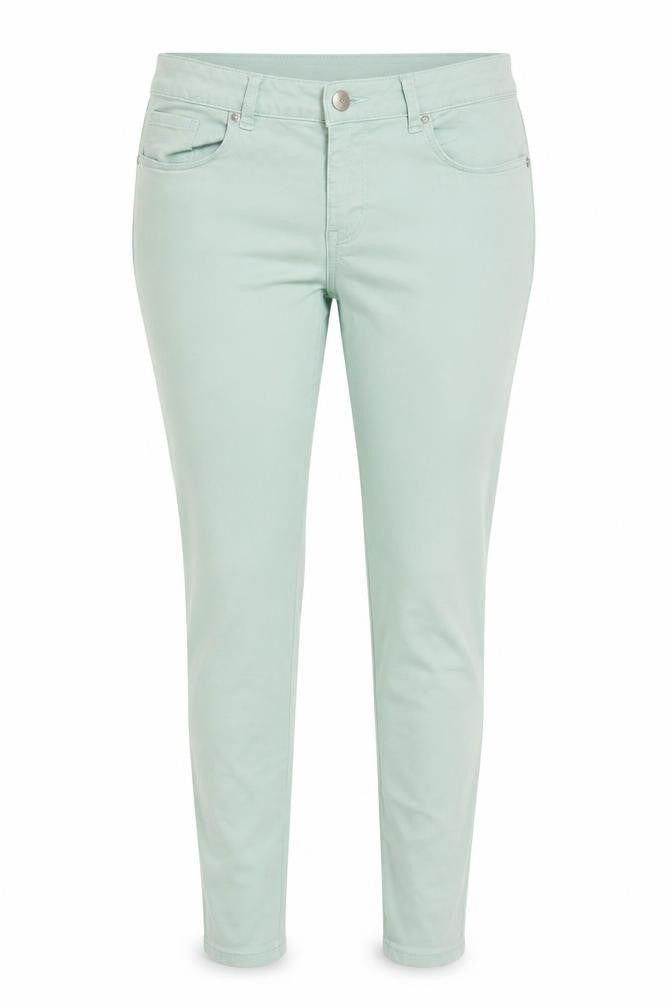 Gok Wan Womens Green Cotton Skinny Jeans Size 12 L27 in Regular Zip