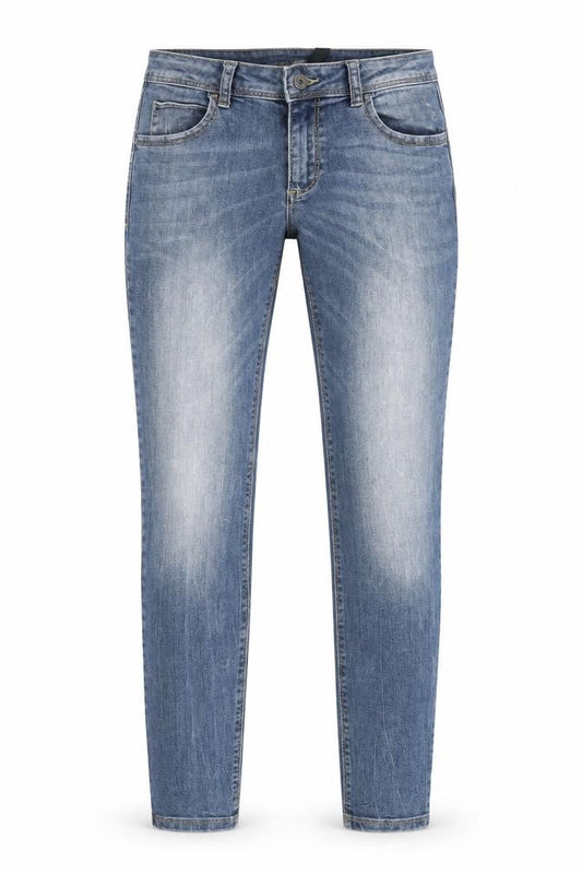 Benetton Womens Blue Cotton Blend Skinny Jeans Size 23 in L28 in Regular Zip