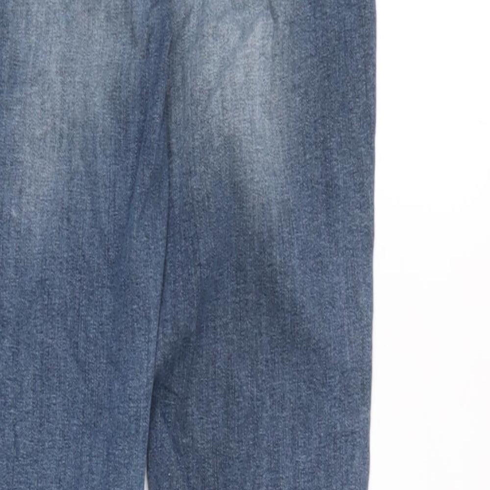 Benetton Womens Blue Cotton Blend Skinny Jeans Size 23 in L28 in Regular Zip