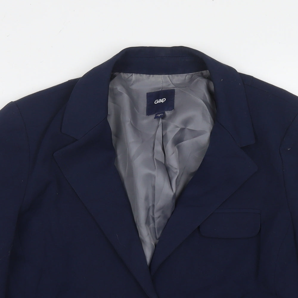 Gap Womens Blue Jacket Blazer Size 6 Button