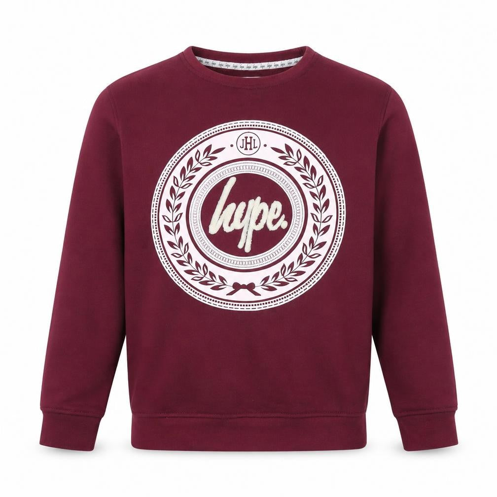 Hype Mens Red Cotton Pullover Sweatshirt Size M - Logo