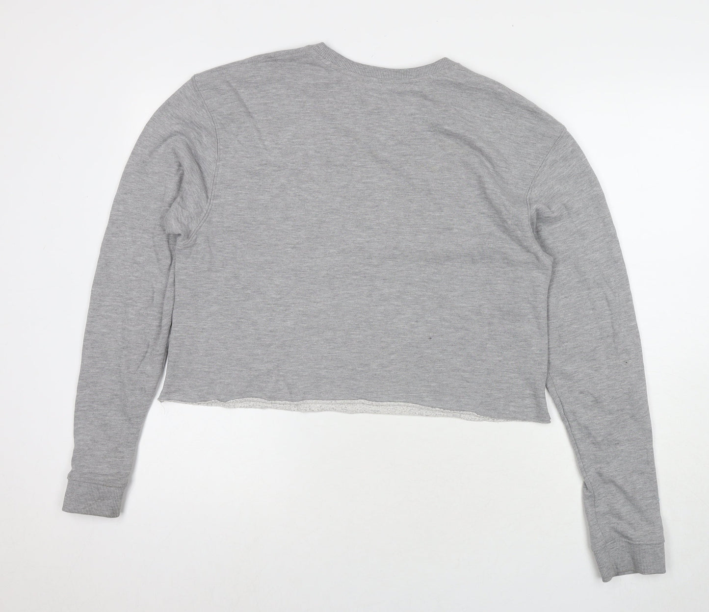 Miss Selfridge Womens Grey Polyester Pullover Sweatshirt Size 14 Pullover