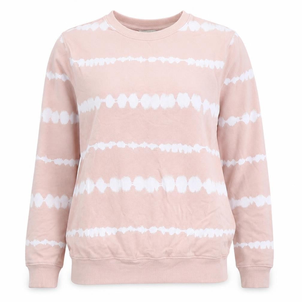 Marks and Spencer Womens Pink Geometric Cotton Pullover Sweatshirt Size XS Pullover