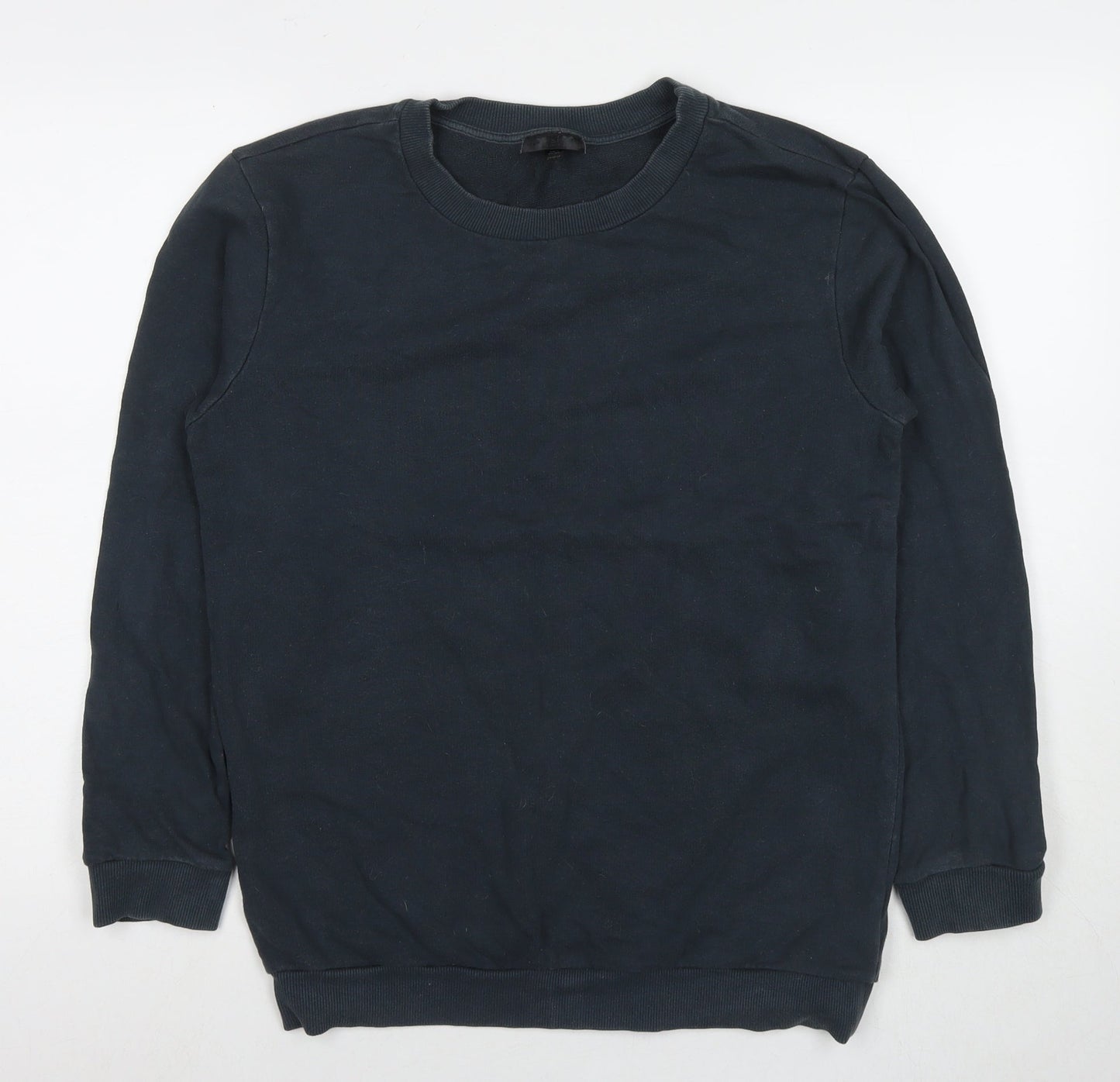 New Look Womens Blue Cotton Pullover Sweatshirt Size 8 Pullover
