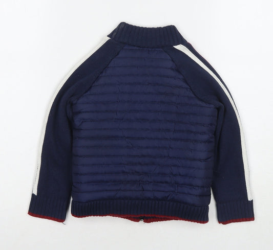 E of M Boys Blue Jacket Size 3 Years Zip