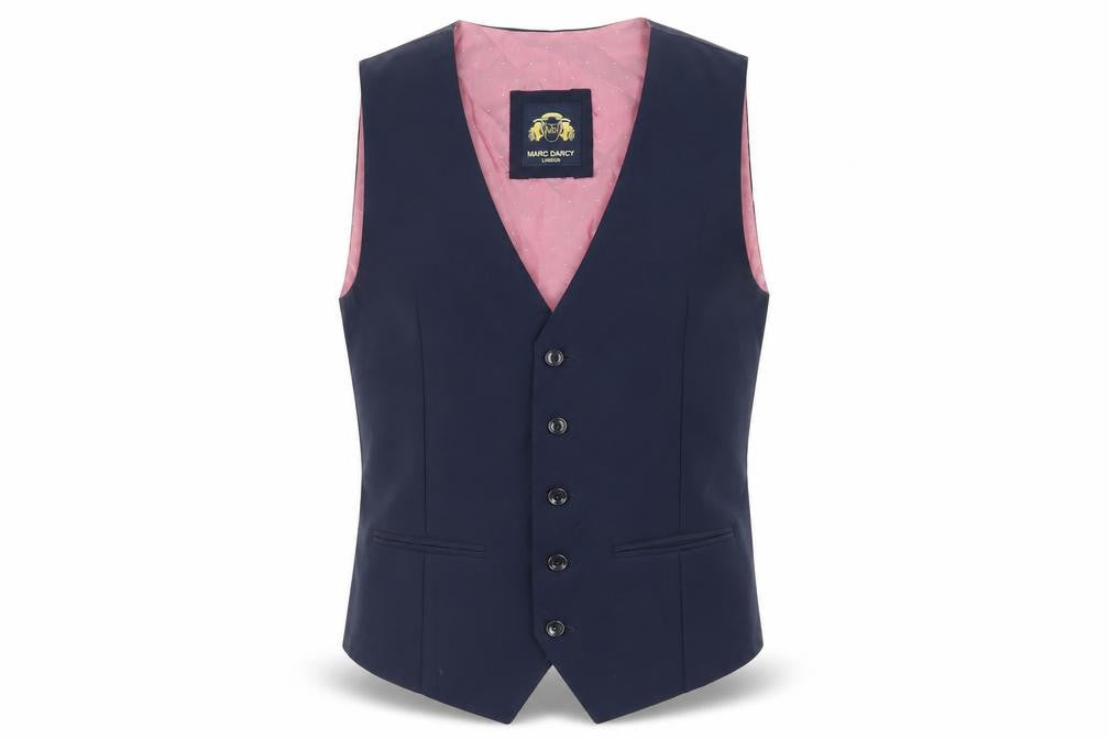 Mens 40 Chest Regular Marc Darcy Blue Five-Button