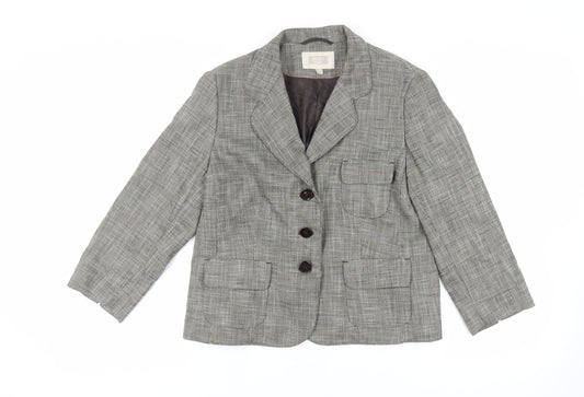 NEXT Womens Grey Jacket Blazer Size 16 Button