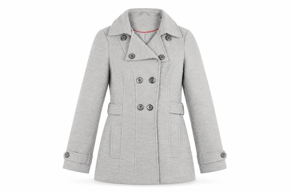 Dunnes Womens Grey Pea Coat Coat Size 14 Button