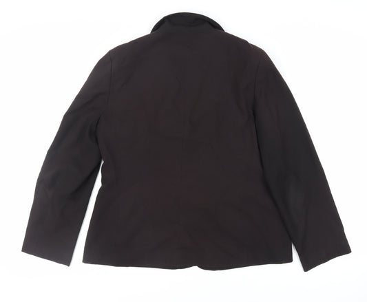 BHS Womens Black Jacket Blazer Size 16 Button