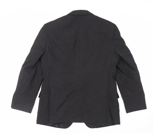 Marks and Spencer Mens Black Polyester Jacket Suit Jacket Size 40 Regular